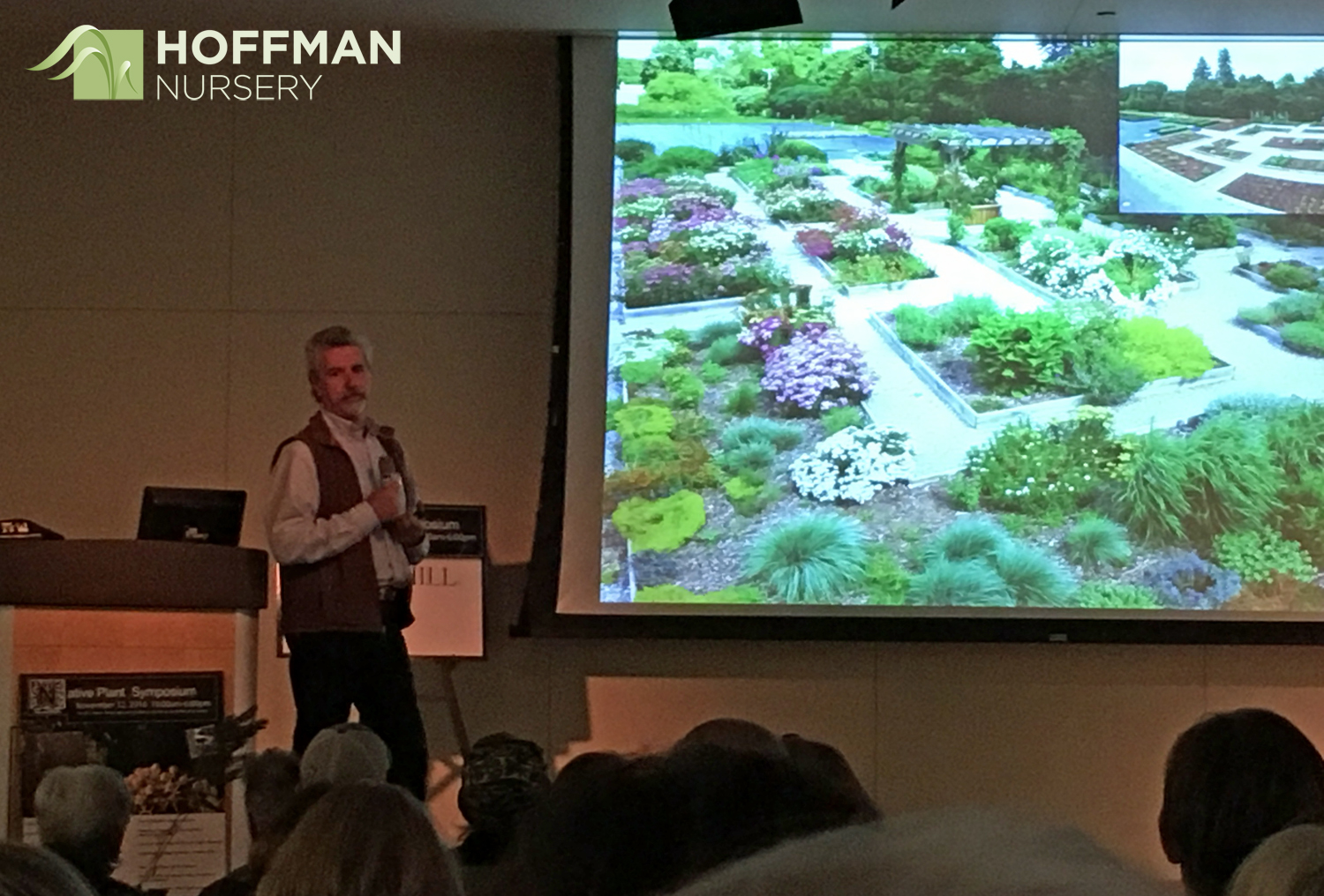 Steve Castorani of North Creek Nurseries started his talk on perennials for pollinators with a description of North Creek's trial and demonstration gardens.
