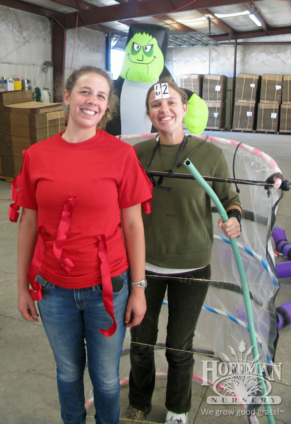 Emily and Maggie as 'Ruby Ribbons' and Greenhouse 62