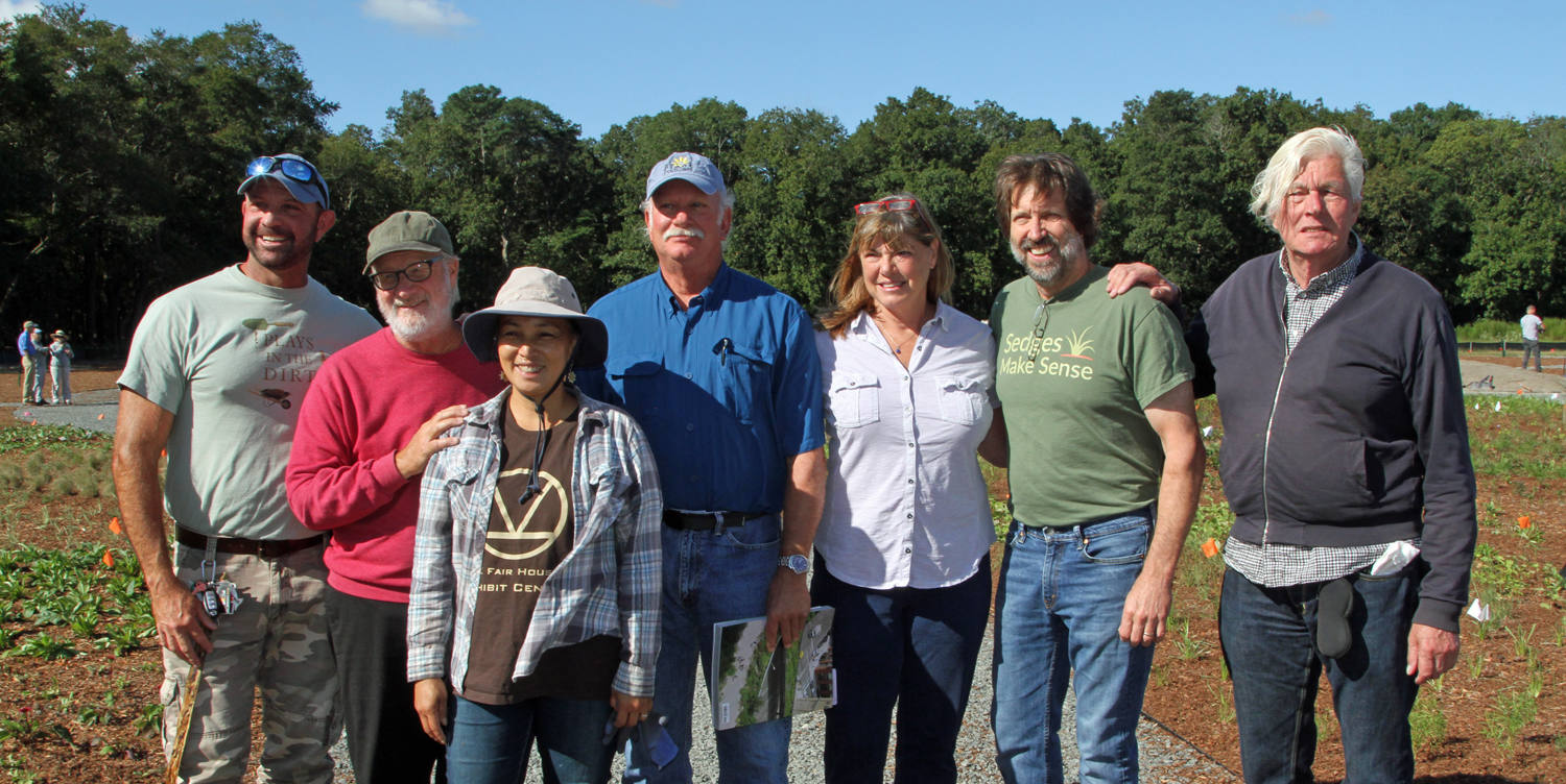 John visited with a sampling of the dedicated people involved in this project, (L-R) Gregg Tepper, Roy Diblik and his wife Annamarie, Mike Berkley and Terri Barnes of GroWild Nursery, and Piet Oudolf.