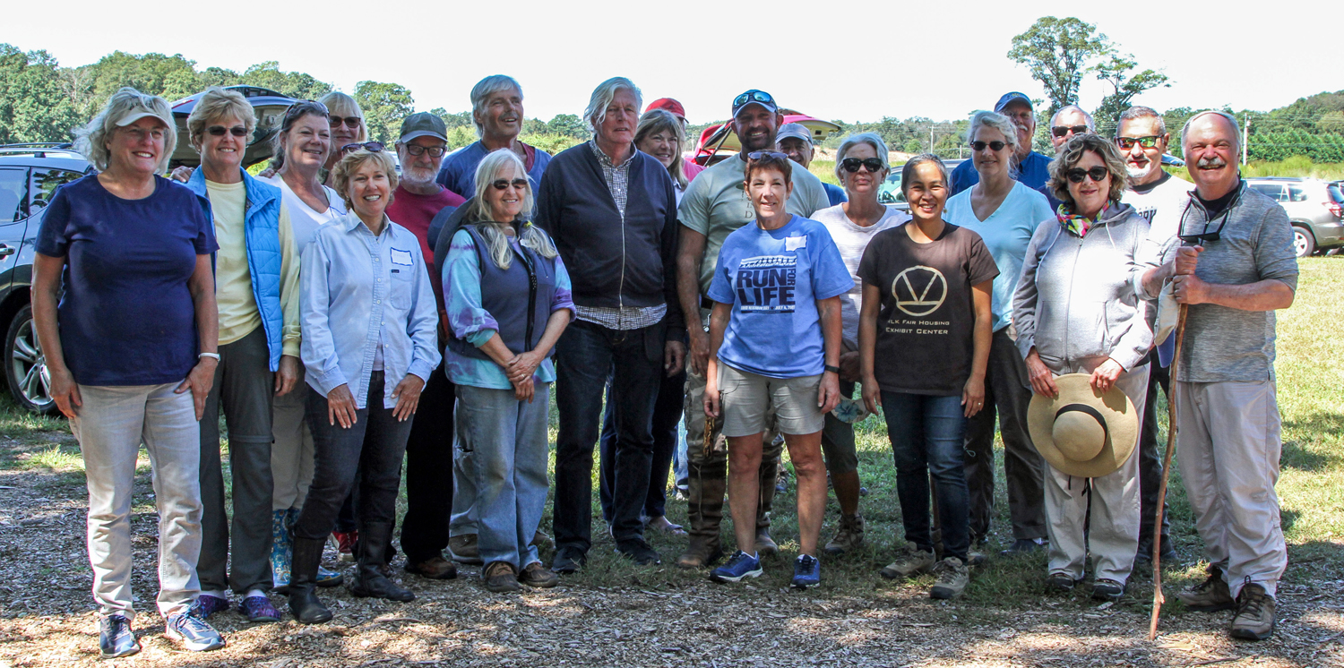 The volunteers who were still on site gathered for a picture during a break.
